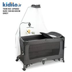 تخت و پارک کیدیلو مدل Up650C - طوسی