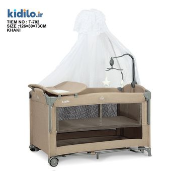 تخت و پارک چند کاره کیدیلو مدل  kidilo T702L  - کرم