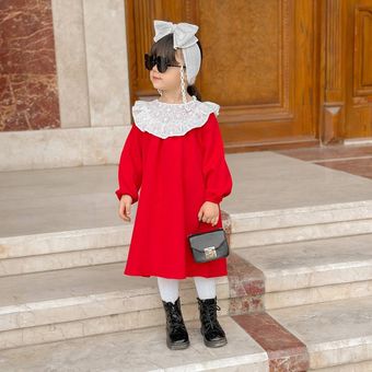 پیراهن مخمل کبریتی خامه دوزی