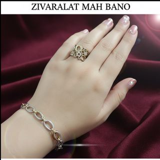 دستبند زنانه مدل حلقه دورنگMAH_BANO