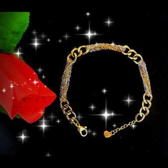 دستبند زنانه استیل مدل زنجیر چندلایه mah_banoo