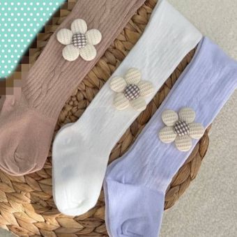 جوراب شلواری بچگانه گندمی بابونه