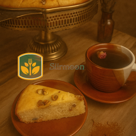 کیک کشمش و گردو( یک اسلایس)