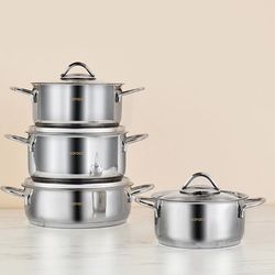 ست قابلمه کاراجا 8پارچه 3ply پاور استیل karaca power steel