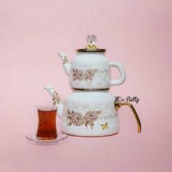 کتری قوری میس بتی طرح‌گلها