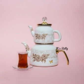 کتری قوری میس بتی طرح‌گلها