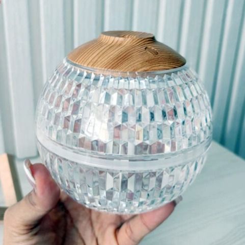 بخور سرد مدل گوی پایه چوبی ظرفیت 0.35 لیتر