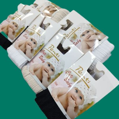جوراب شلواری نوزادی عمده 12 عددی تابستانی گندمی