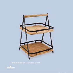 استند چوبی مربع دوطبقه یونیک 2925