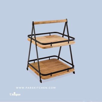 استند چوبی مربع دوطبقه یونیک 2925