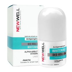 مام رولی ضد تعریق روشن کننده زیر بغل نیوول مناسب انواع پوست 50 میلی لیتر New Well Antiperspirant Whitening Deo Roll-On 50ml