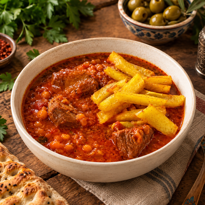 خورشت قیمه سیب زمینی