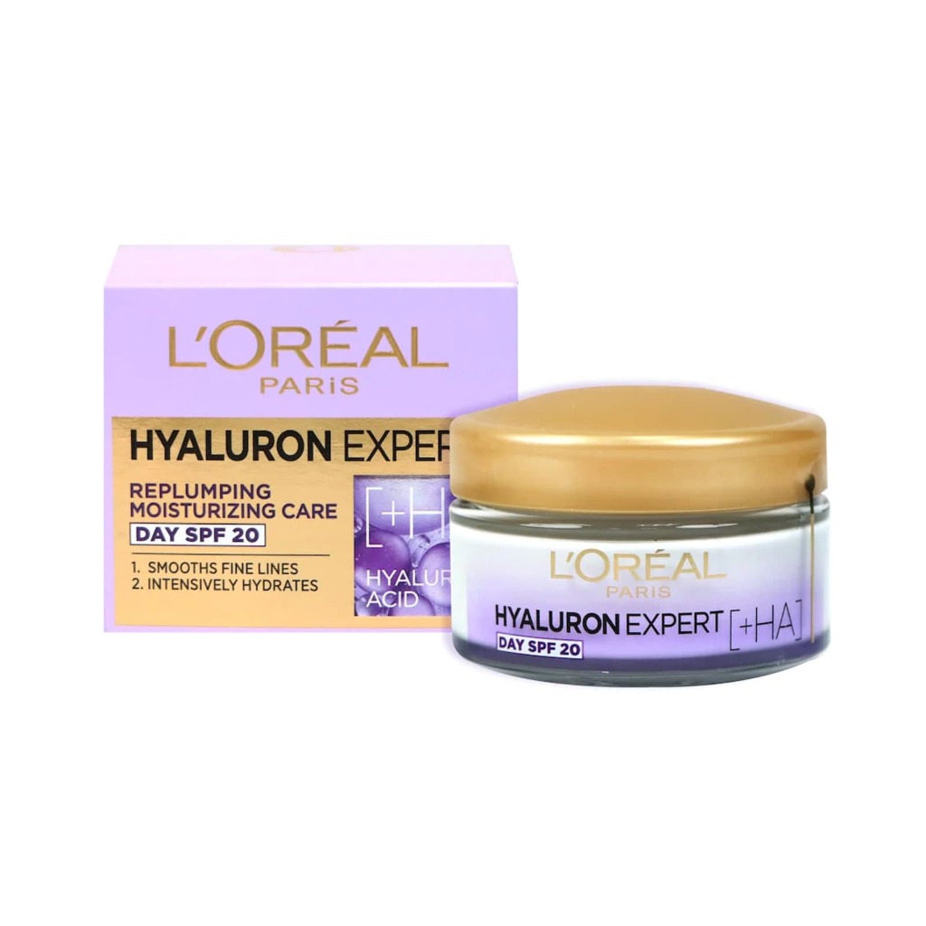 کرم مرطوب کننده روز حجم دهنده و آبرسان لورال مدل Hyaluron  HA Expert SPF20 حجم 50 میل اصل فرانسه