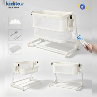 تخت و گهواره کیدیلو مدل KB508 - سفید