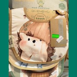 پیشبند نوزاد 12عددی عمده مدل مخمل چاپی