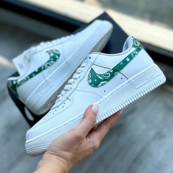 کتونی ایرفورس گرین پیسلی - Af1 green paisley