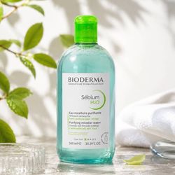 میسلار واتر بایودرما مدل Sébium H2O مخصوص پوست چرب و مختلط حجم 500 میل (Bioderma Sébium H2O Micellar Water)