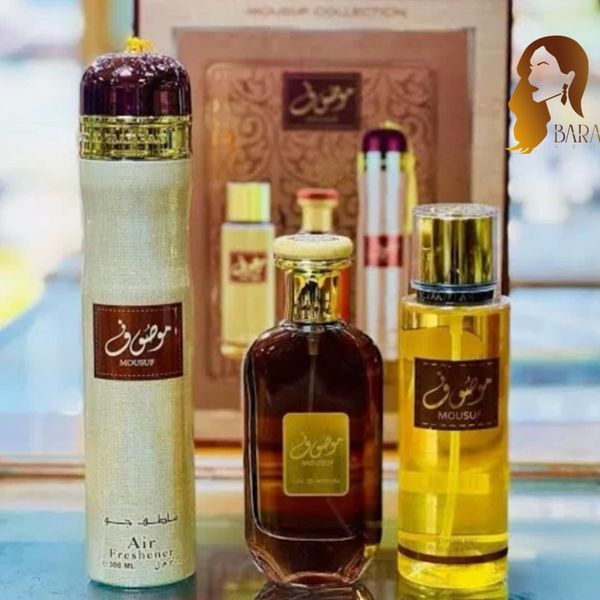 پک 3 تایی موصوف قهوه ای شامل یک ادکلن یک بادی اسپلش و یک اسپری بزرگ