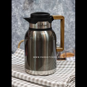 فلاسک استیل یونیک 1.5لیتری دسته طرح چوب 1858
