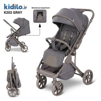 کالسکه چمدانی کیدیلو Kidilo 202 - رنگ طوسی