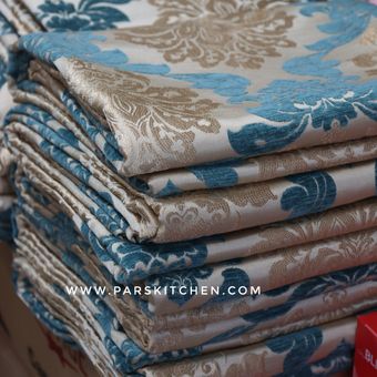 زیرسفره ضخیم 8نفره ساتن طلایی ترک