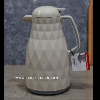 فلاسک 1لیتری یونیک شیشه صورتی کرمی 1991