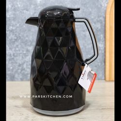 فلاسک 1لیتری یونیک شیشه صورتی مشکی 1991