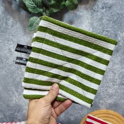 دستگیره آشپزخانه 2عددی راه راه سبز