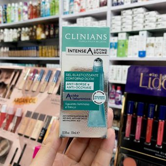 ژل لیفتینگ دور چشم کلینیانس با اسید هیالورونیک، ضدپف و ضدتیرگی، اپلیکاتور رولی، حجم 15 میلی‌لیتر