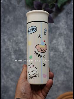 فلاسک استیل 500میل طرح هپی لاکی