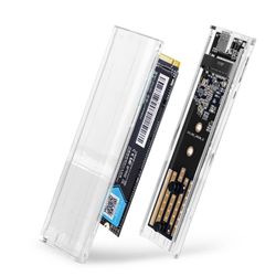 باکس SSD M.2 شفاف مدل ORICO NVMe/SATA | قاب اکسترنال Type‑C با سرعت بالا و طراحی اکریلیک کریستالی