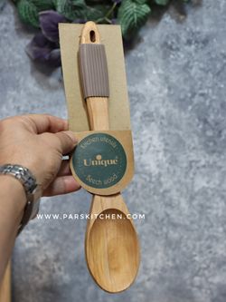 ملاقه چوبی دسته سیلیکون یونیک 1110