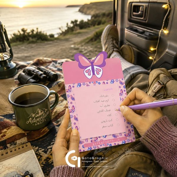 نوت پد پروانه ای