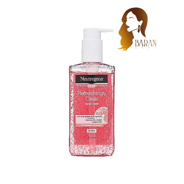 ژل شستشوی روشن کننده پوست نرمال نوتروژینا مدل Clear & Radiant حاوی ویتامین C حجم 200 میل اصل فرانسه