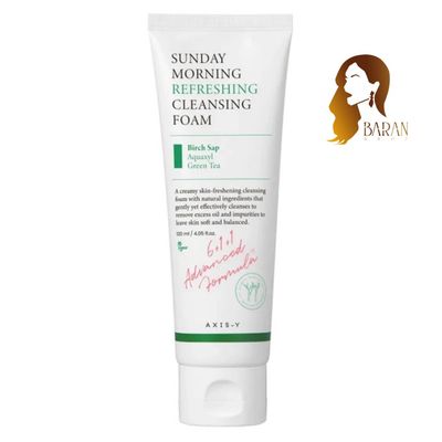 فوم شستشو sunday morning refreshing اکسیس وای مدل 1+1+6 حجم 120 میل اصل کره جنوبی