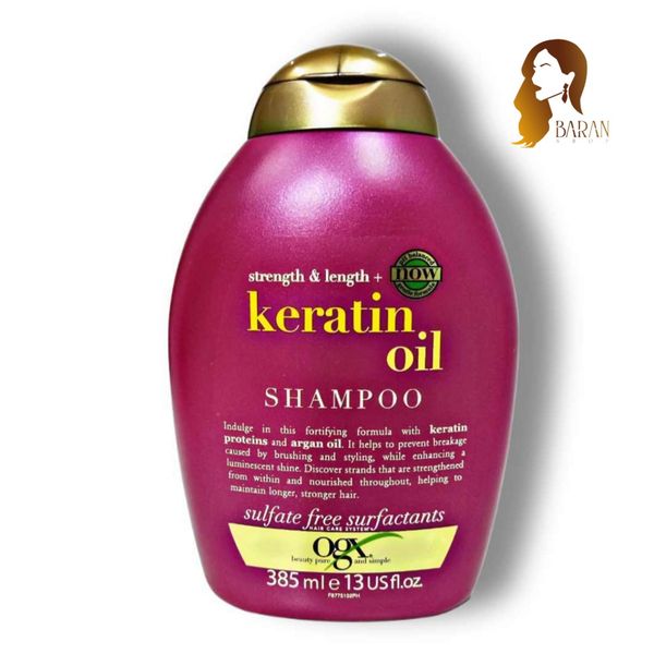 شامپو حاوی روغن آرگان مدل Keratin Oil برای تغذیه و تقویت مو