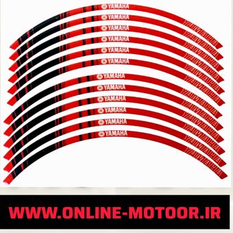 پد برچسب دور رینگ موتورسیکلت مدل W-44-RD مناسب برای یاماها آیروکس بسته 12 عددی