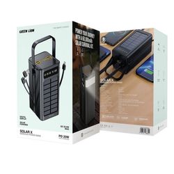 پاور بانک گرین لاین مدل Solar X ظرفیت 60000 میلی آمپر ساعت