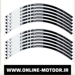 برچسب رینگ موتور سیکلت هوندا مدل BLK01 مناسب برای کلیک بسته 12 عددی