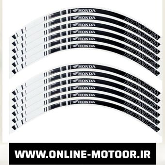 برچسب رینگ موتور سیکلت هوندا مدل BLK01 مناسب برای کلیک بسته 12 عددی