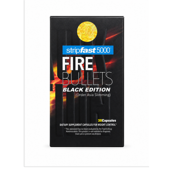 قرص لاغری فایر بولت مشکی Stripfast 5000 Fire Bullets Black Edition اصل 30 عددی