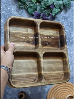 اردوخوری چوب گردو 4خانه مربع