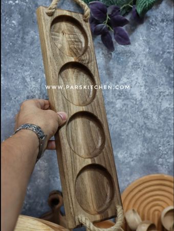اردوخوری 4خانه چوب گردو دسته کنفی