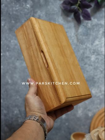 جاقاشق چنگال چوب راش صندوقچه ای