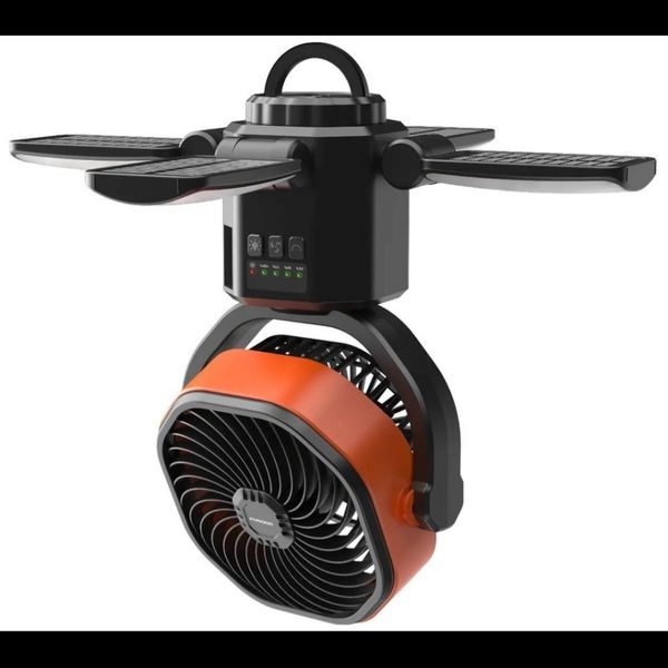 فن خورشیدی سفری پورودو Porodo Lifestyle Suncharge Outdoor Solar Fan 