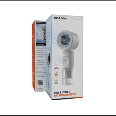 مینی فن و بخورسرد جیبی پرودو (Porodo Lifestyle Cool & Hydrate Mini Fan & Humidifier) مدل PDHXF338