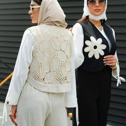 سه تیکه پشت قلاب بافی