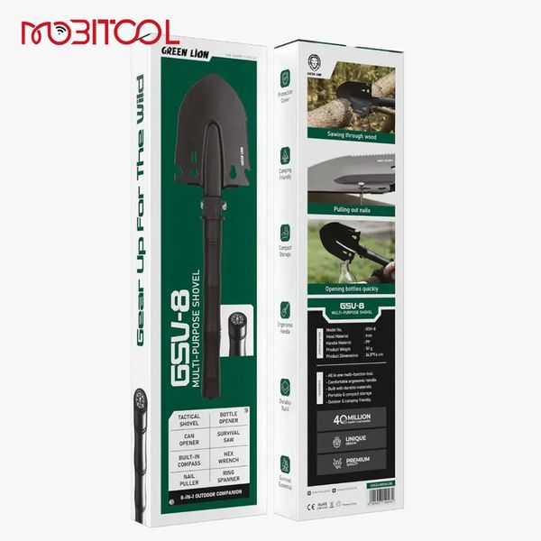 بیل کمپینگ 8 کاره گرین لاین Green Lion GSV-8 Multi-Purpose Mini Shovel