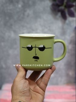 ماگ سرامیکی چهره عینکی سیبیلو