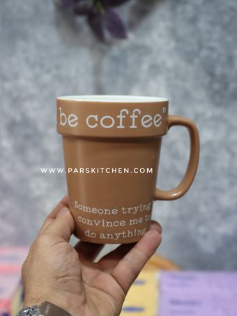 ماگ سرامیکی coffee بلند نسکافه ای